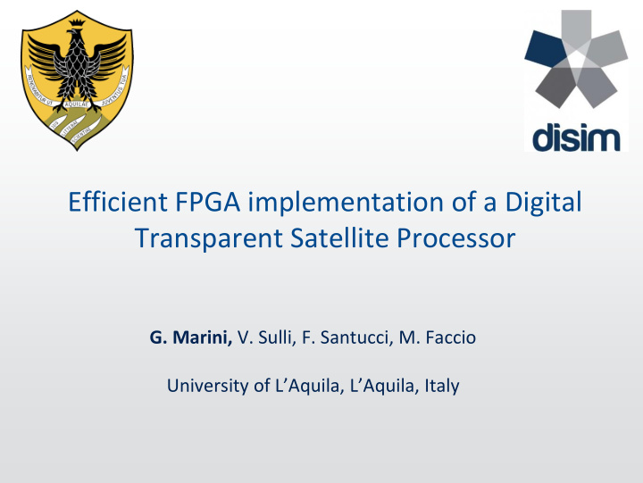 efficient fpga implementation of a digital transparent