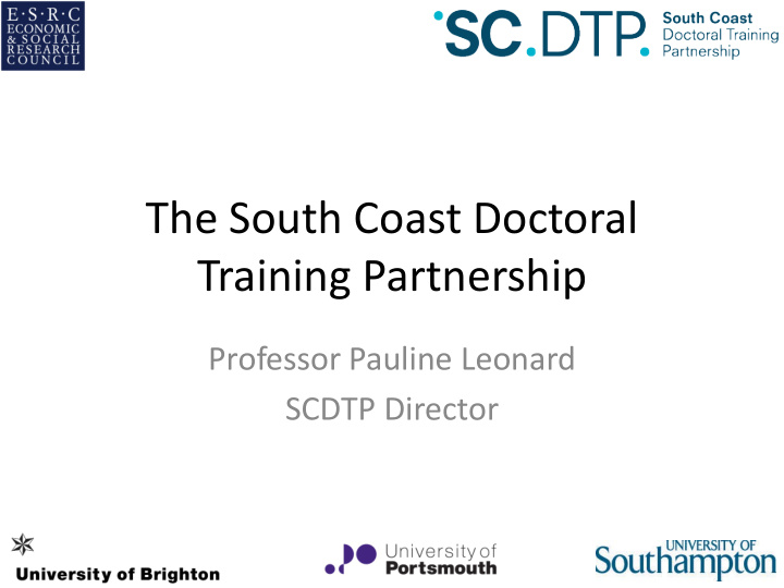 the south coast doctoral training partnership