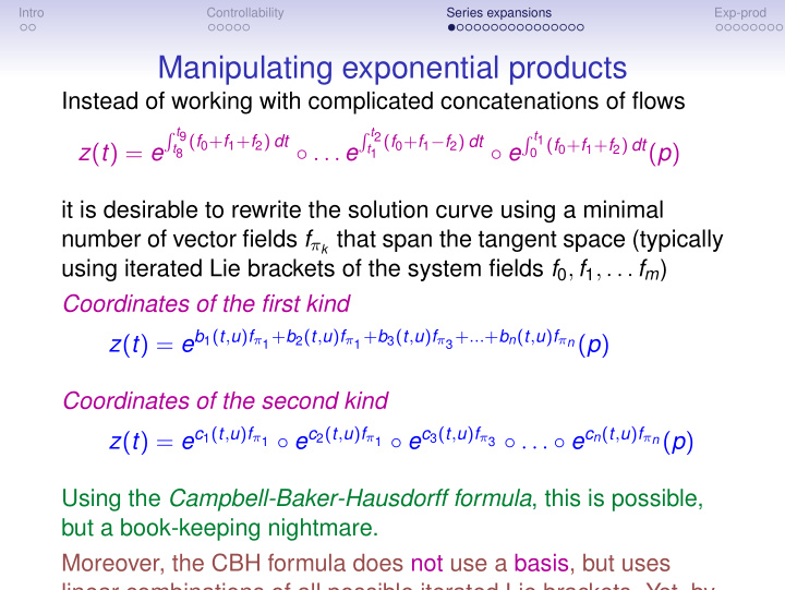 manipulating exponential products