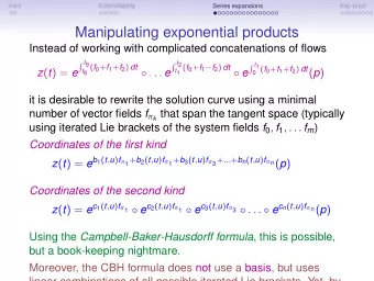 Manipulating exponential products  Instead of working with complicated concatenations of flows