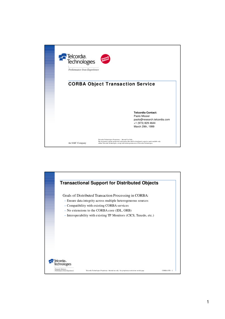 corba object transaction service