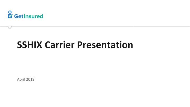 sshix carrier presentation