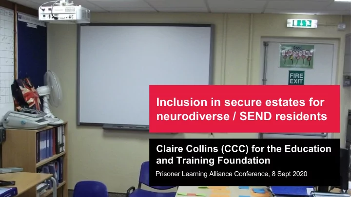 inclusion in secure estates for neurodiverse send