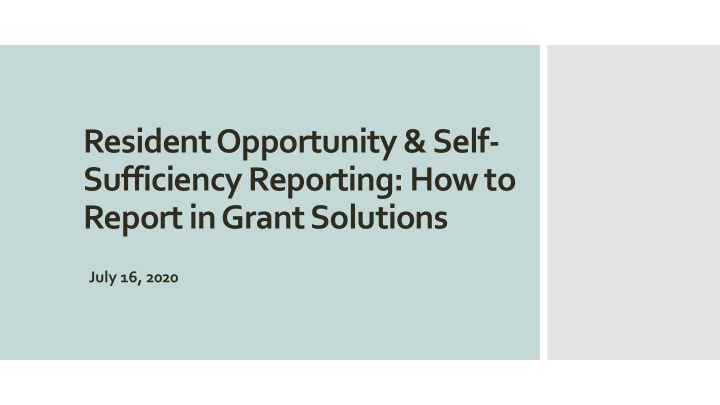 sufficiency reporting how to