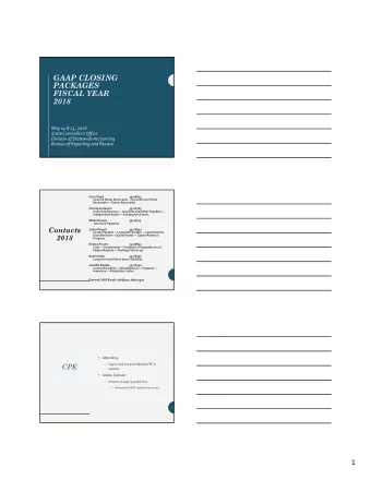 1  New Security Request  Big Changes  application  New Closing Package application  For FY18