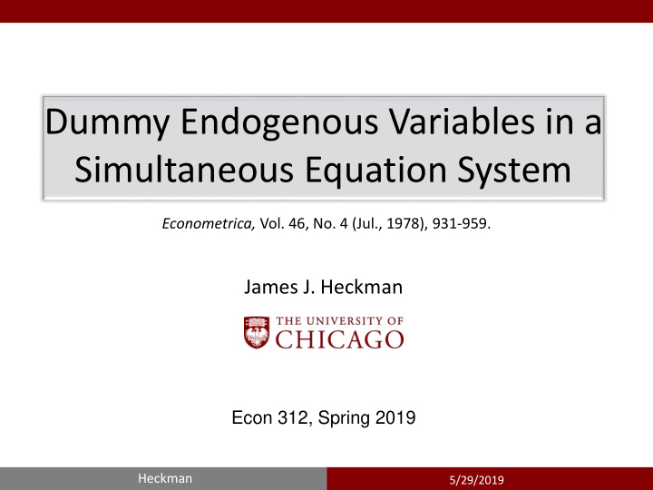 dummy endogenous variables in a