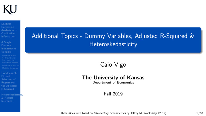 additional topics dummy variables adjusted r squared