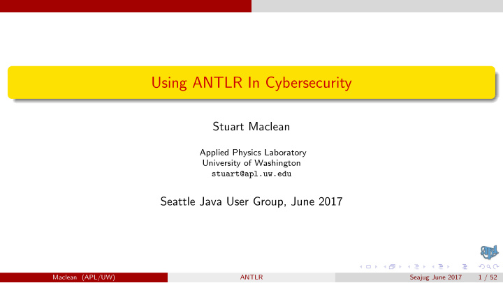 using antlr in cybersecurity