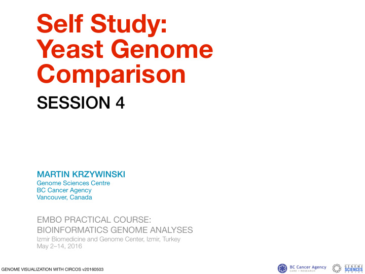 self study yeast genome comparison