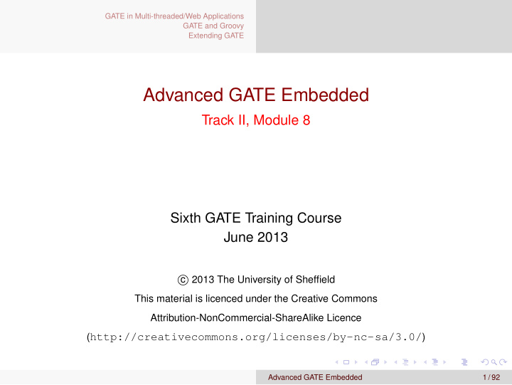 advanced gate embedded