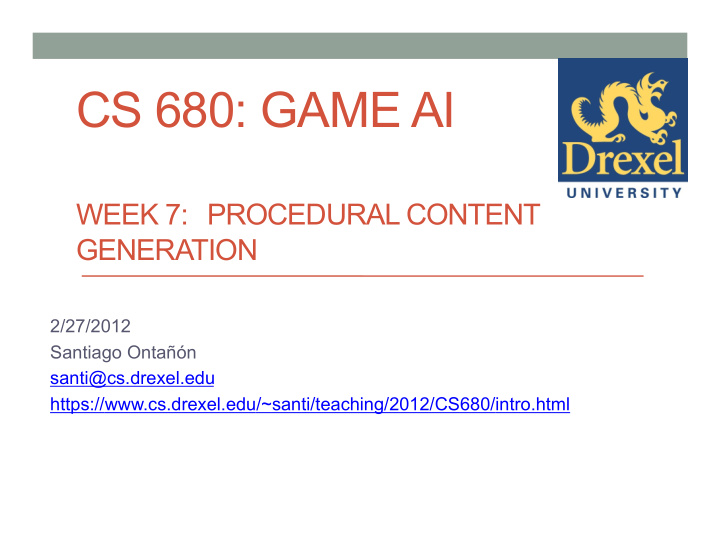 cs 680 game ai