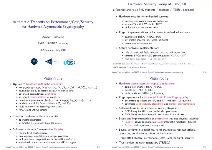 hardware security group at lab sticc