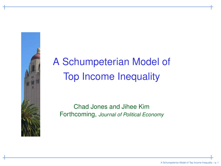 a schumpeterian model of top income inequality