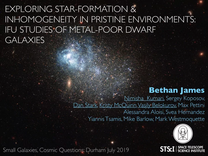 exploring star formation inhomogeneity in pristine