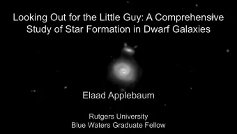 Looking Out for the Little Guy: A Comprehensive  Study of Star Formation in Dwarf Galaxies  Elaad