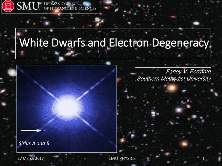 white d dwarfs a and e electron d deg egeneracy cy