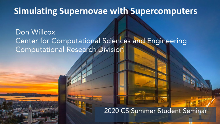 simulating supernovae with supercomputers