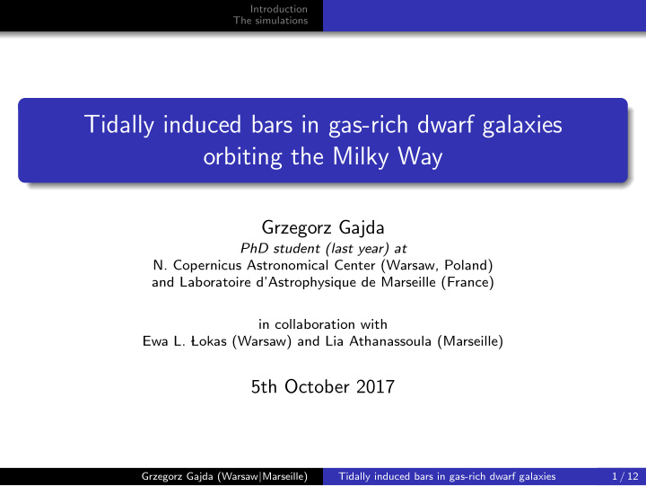 tidally induced bars in gas rich dwarf galaxies orbiting