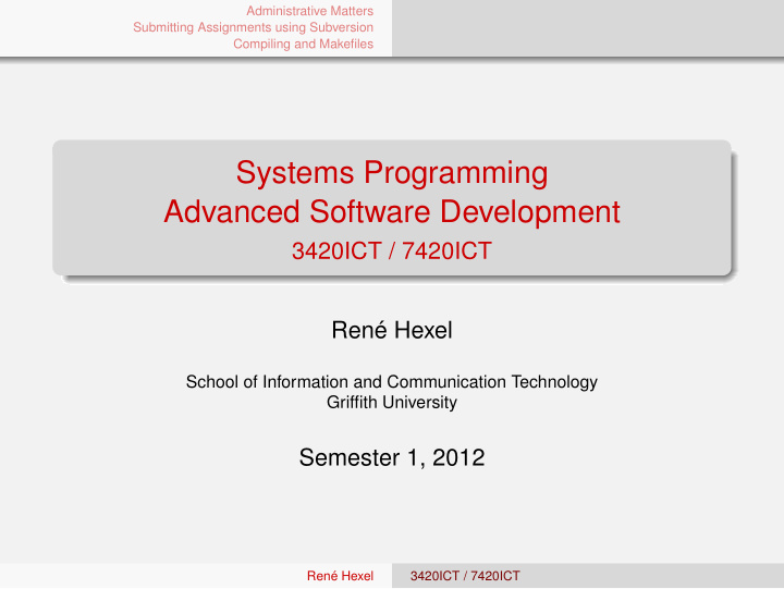 systems programming advanced software development