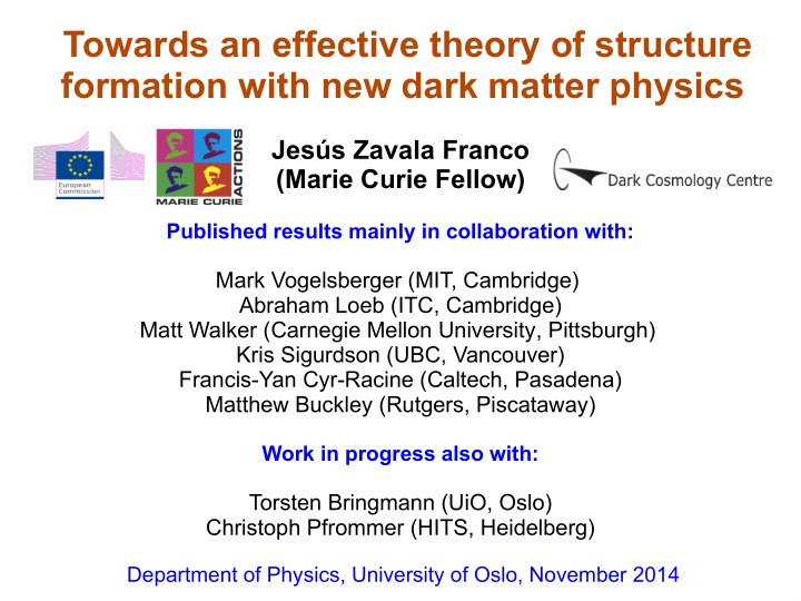 towards an effective theory of structure formation with