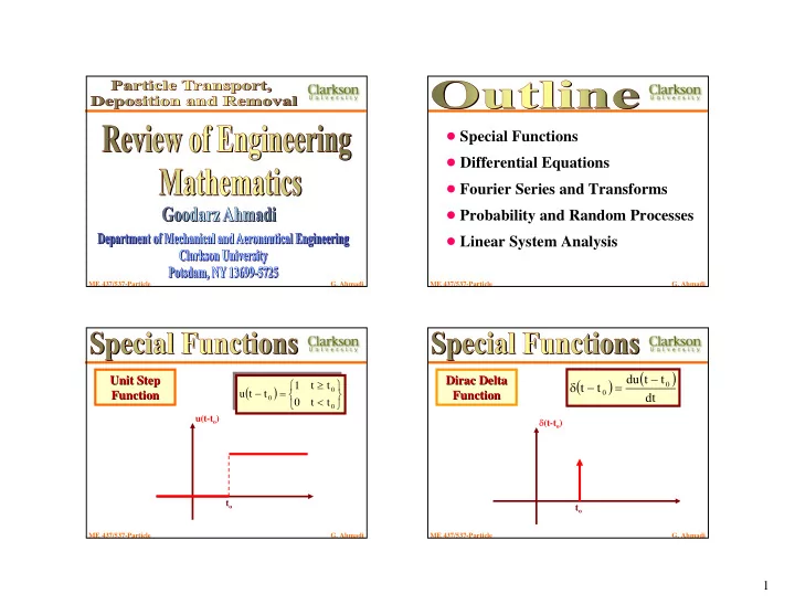 special functions differential equations fourier series