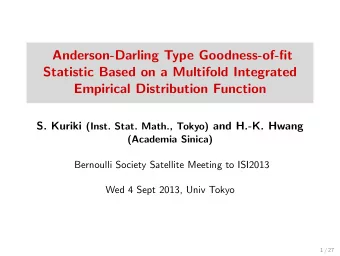 Anderson-Darling Type Goodness-of-fit  Statistic Based on a Multifold Integrated  Empirical