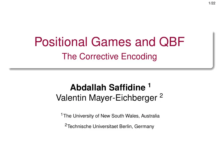 positional games and qbf