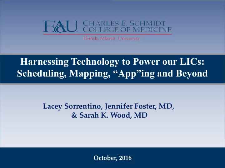 harnessing technology to power our lics scheduling