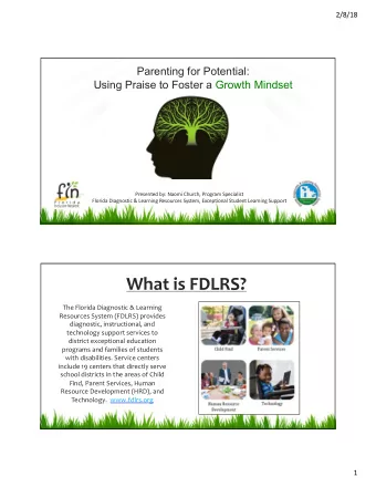 What is FDLRS?  The Florida Diagnostic &amp; Learning  Resources System (FDLRS) provides