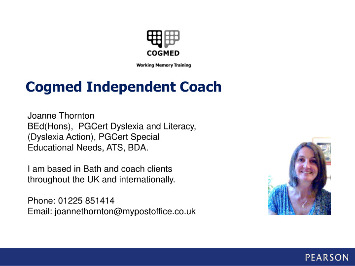 cogmed independent coach