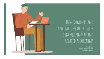 Developments and  applications of the self-  organizing map and  related algorithms  Amir Shokri