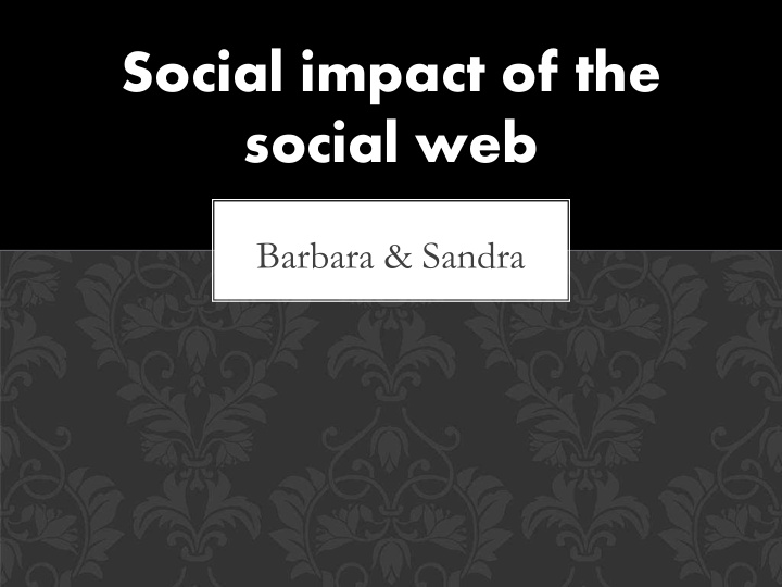 social impact of the social web