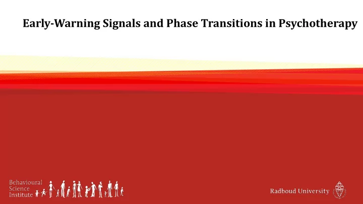 early warning signals and phase transitions in