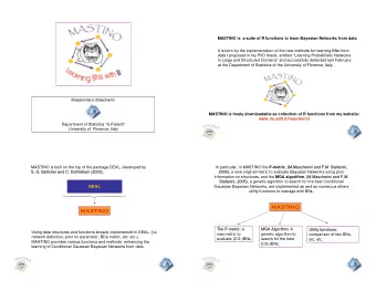 MASTINO  MASTINO  The P  The P-  -metric  metric: a  MGA Algorithm  MGA Algorithm: A  Utility
