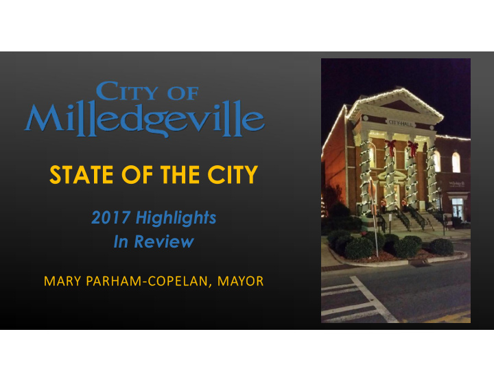state of the city