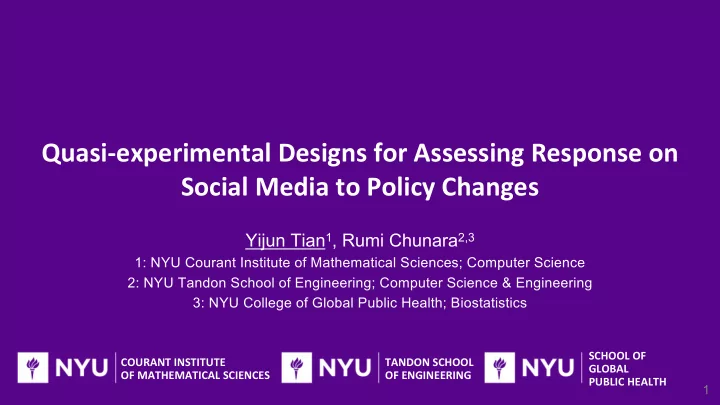 quasi experimental designs for assessing response on