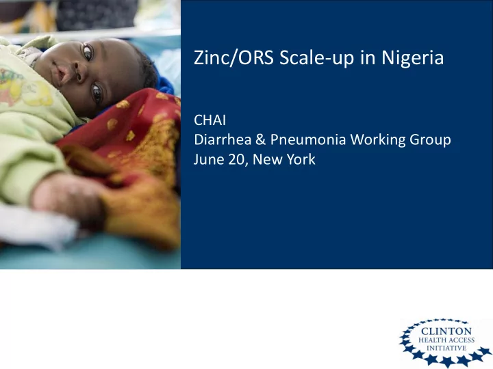 chai diarrhea amp pneumonia working group june 20 new