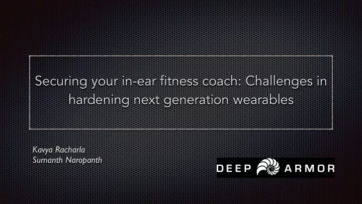 securing your in ear fitness coach challenges in