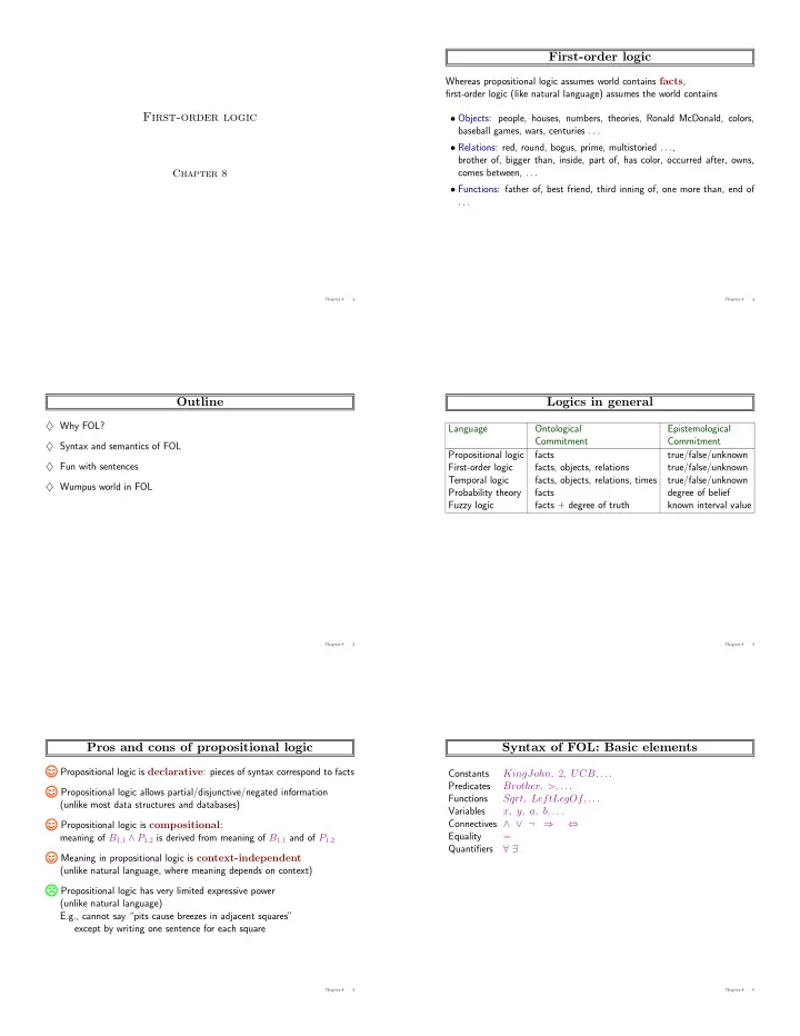 first order logic