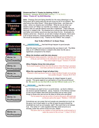 Verse in  Then Midianite traders passed by. And they drew Joseph up and lifted him out  of the