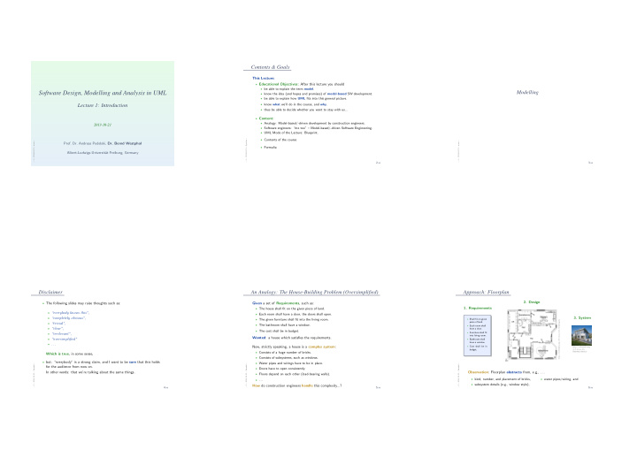 software design modelling and analysis in uml