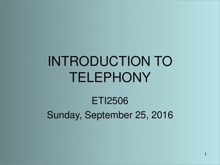 telephony