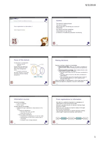 9/3/2018  Department of Veterinary and Animal Sciences  Department of Veterinary and Animal