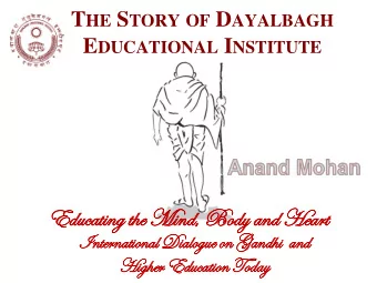 Edu  ducati  cating  ng the  e Mind,  d, Body  dy an  and  d Heart  art  Inter  ernati  national