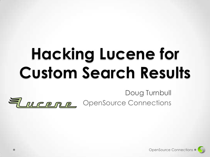 hacking lucene for custom search results