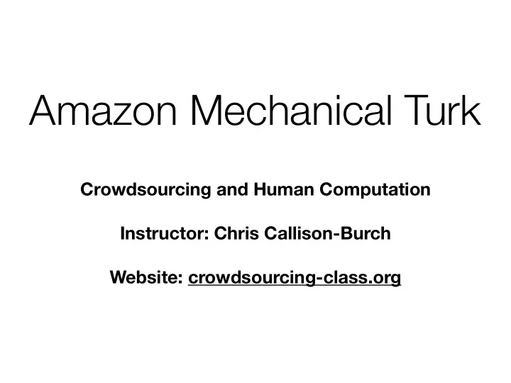 amazon mechanical turk