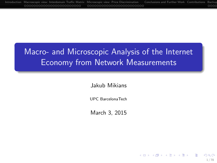 macro and microscopic analysis of the internet economy