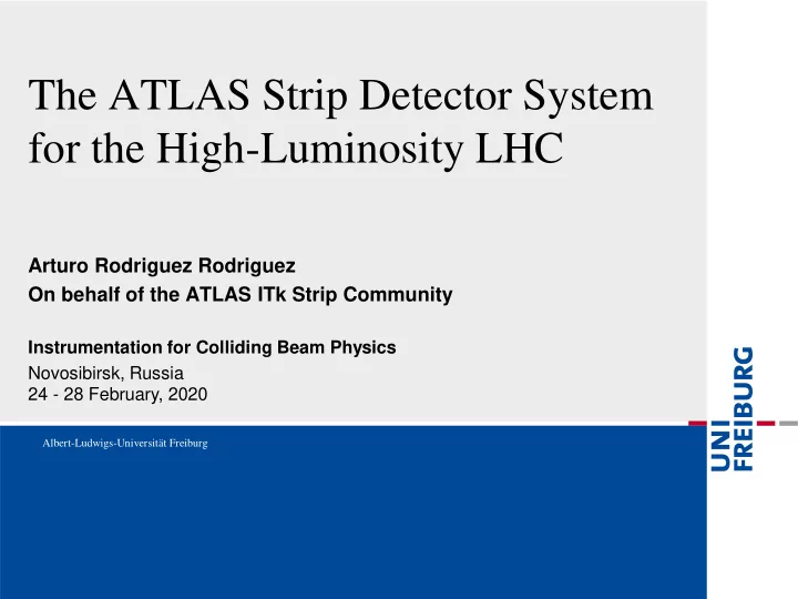 the atlas strip detector system