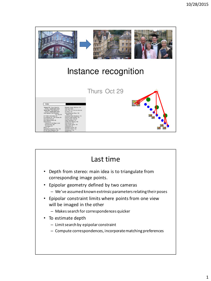 instance recognition