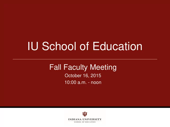 iu school of education